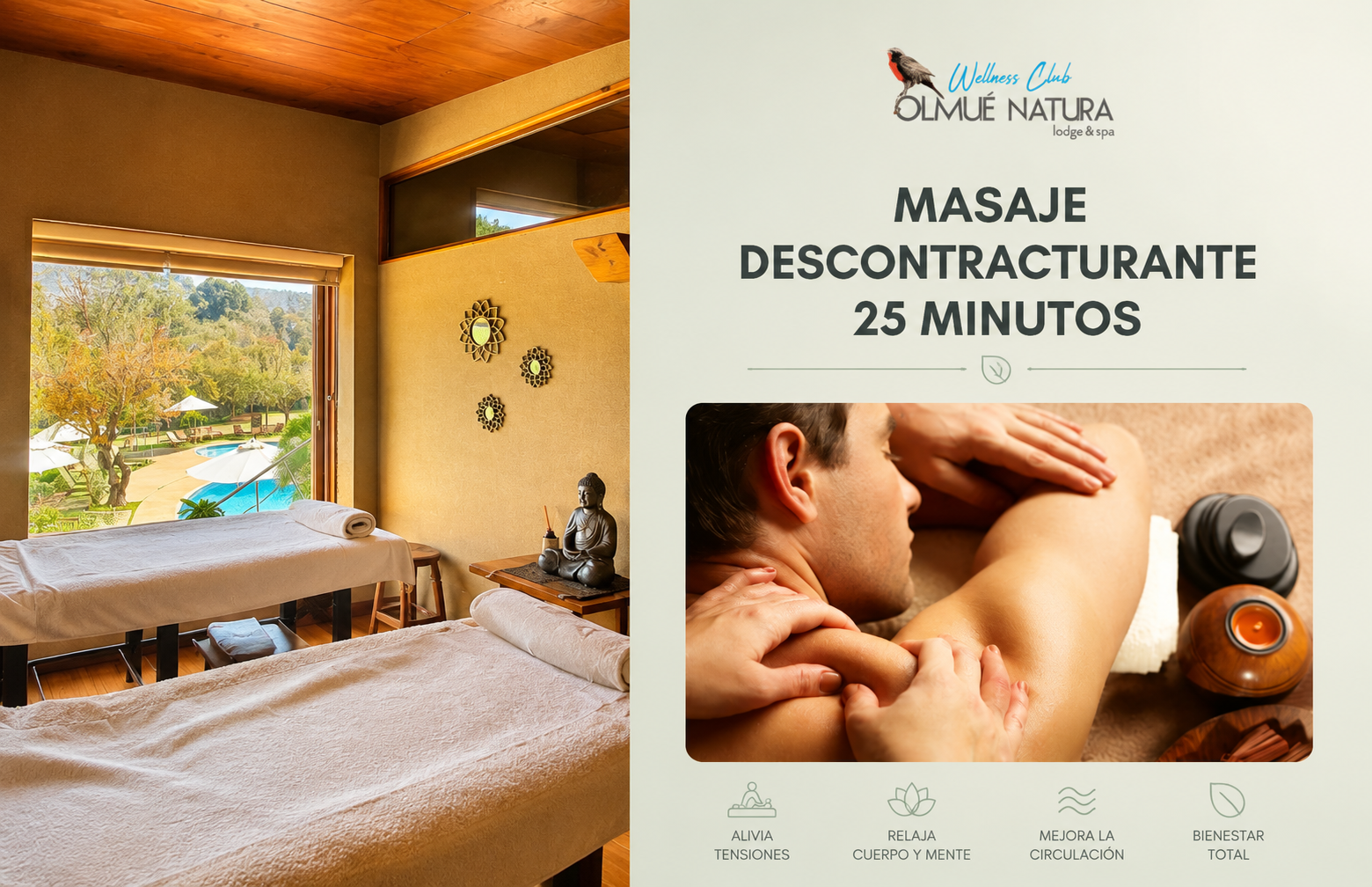 MASAJE DESCONTRACTURANTE DE 25 MINUTOS